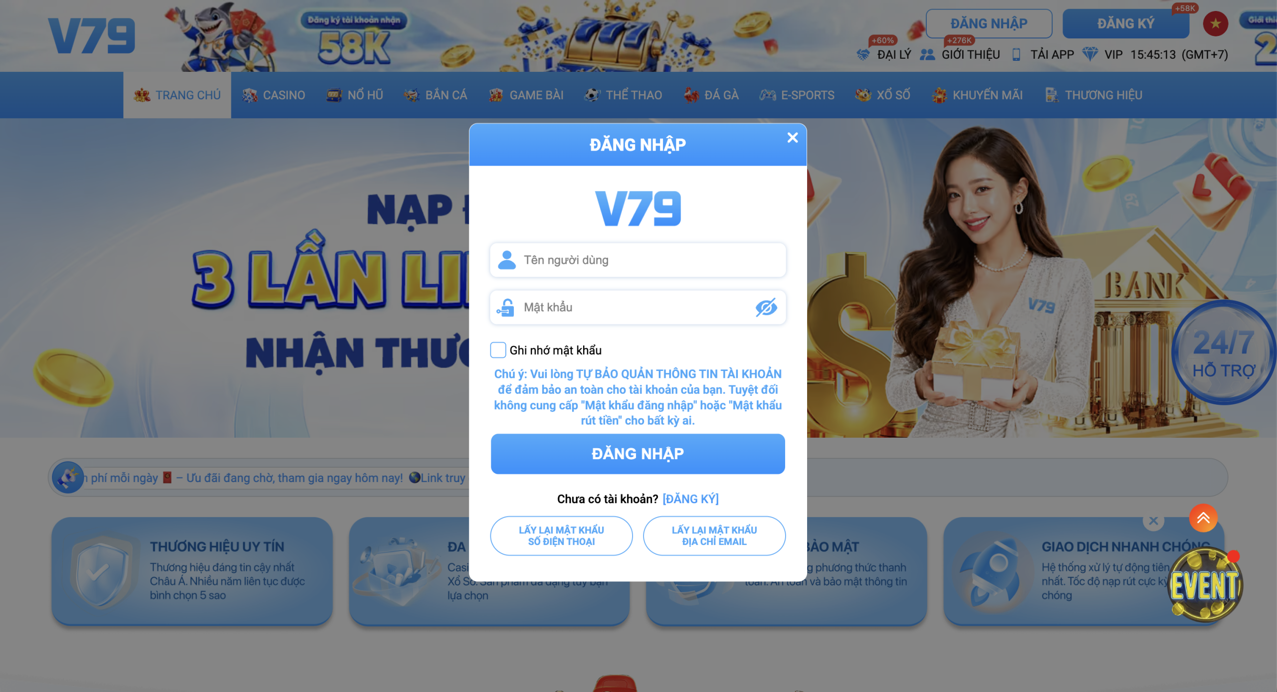 Đăng Nhập V79